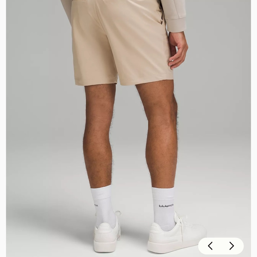 lululemon athletica Men's Beige Flat Front Shorts